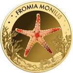 Monnaie RED STARFISH Sea Creatures 1/1000 Oz Or 3000 Francs Chad (PRÉCOMMANDE)