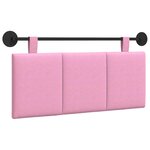vidaXL Tête de lit suspendue Rose Tissu