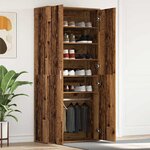 vidaXL Cabinet à chaussures Marron 80 x 39 x 180 cm Bois d'ingénierie