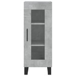 vidaXL Buffet Gris béton 34 5x34x90 cm Bois d'ingénierie