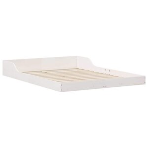 vidaXL Cadre de lit Blanc 120 x 200 cm Bois massif en pin
