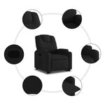 vidaXL Fauteuil inclinable noir tissu