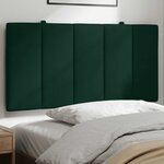vidaXL Coussin de tête de lit Hanko vert foncé 100 cm velours