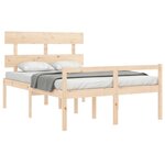 vidaXL Lit pour personne âgée sans matelas 140x190 cm bois massif