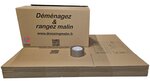 20 cartons standard déménagement + 1 rouleau d'adhésif havane