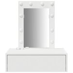 vidaXL Table de Toilette Blanc 60 x 40 x 70 cm Bois d'ingénierie