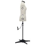 vidaXL Mannequin de robe ajustable pour femme Crème S Taille 33-40