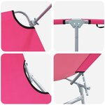 vidaXL Transat 2 Pièces Rose 58 x 188 x 77cm Polyester