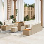 vidaXL Ensemble de canapé de jardin avec coussin 8 Pièces Beige et crème