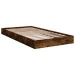 vidaXL Cadre de lit sans matelas chêne fumé 100x200 cm bois ingénierie