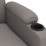 vidaXL Fauteuil inclinable électrique Taupe Tissu