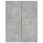 vidaXL Buffet haut Gris béton 69 5x34x180 cm Bois d'ingénierie