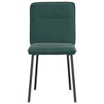vidaXL Chaises à manger lot de 4 Vert foncé Velours