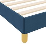 vidaXL Lit à ressorts Bleu  marron 160 x 200 cm Tissu  Bois Engineered