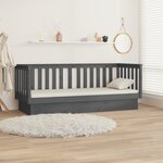 vidaXL Lit de jour sans matelas gris 75x190 cm bois de pin massif