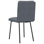 vidaXL Chaises à manger lot de 2 Gris foncé Velours