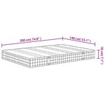 vidaXL Matelas à ressorts bonnell moyen 140x200 cm