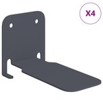 vidaXL Étagère Flottante Invisible 4 pc Anthracite 6 x 11 x 6 5 cm