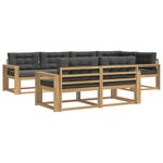 vidaXL Ensemble de canapés d'extérieur 6 Pièces Blanc et anthracite