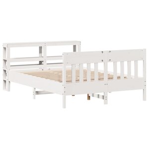 vidaXL Cadre de lit sans matelas blanc 120x200 cm bois de pin massif
