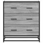 vidaXL Buffet sonoma gris 68x35x76 cm bois d'ingénierie et métal