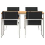 vidaXL EnsembledeRepasdeJardin 5 Pièces Teck massif