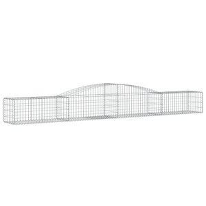 vidaXL Panier de gabions arqué 400x50x40/60 cm Fer galvanisé