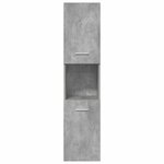 vidaXL Ensemble de meubles de salle de bain 5 Pièces gris béton