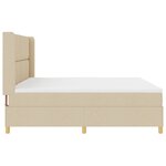 Lit Box Spring vidaXL avec Matelas et LED Crème 200x200 cm Tissu