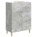 vidaXL Buffet Gris béton 66 x 34 5 x 90 cm Bois d'ingénierie