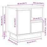 vidaXL Cabinet de chevet avec tiroir 2 Pièces Blanc 50 x 34.5 x 50 cm.