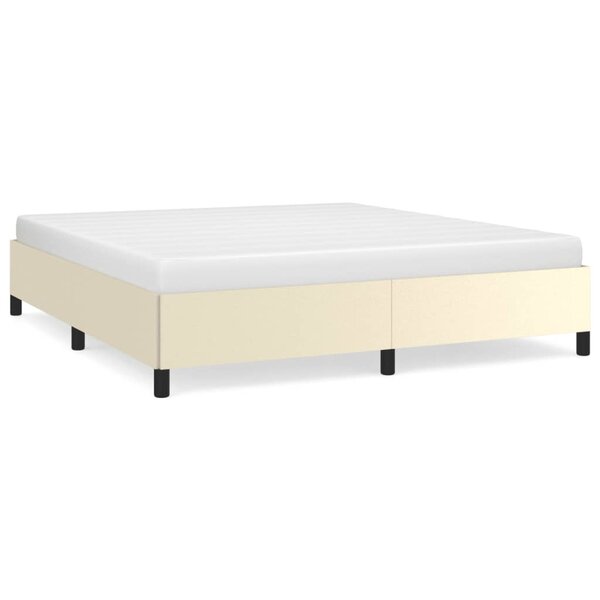 vidaXL Cadre de lit sans matelas crème 180x200 cm similicuir