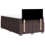 vidaXL Sommier à lattes de lit et matelas marron foncé 120x190cm tissu