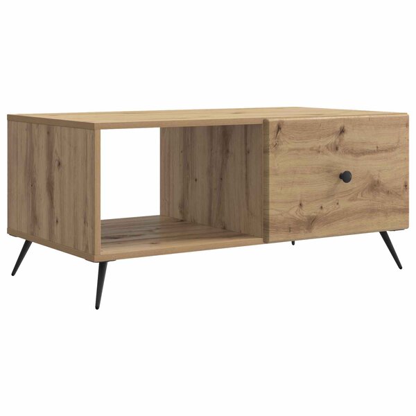 vidaXL Table basse Chêne artisanal 90 x 50 x 40 cm Bois d'ingénierie