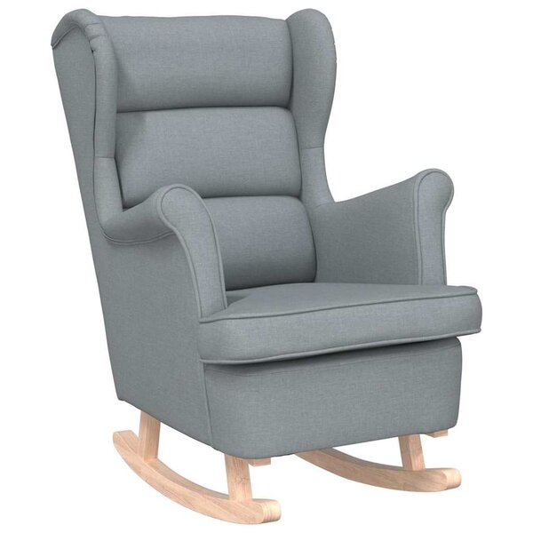 vidaXL Chaise à bascule gris clair 74x90x102 cm tissu