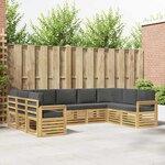 vidaXL Ensemble de canapés d'extérieur 7 pc Blanc et Anthracite
