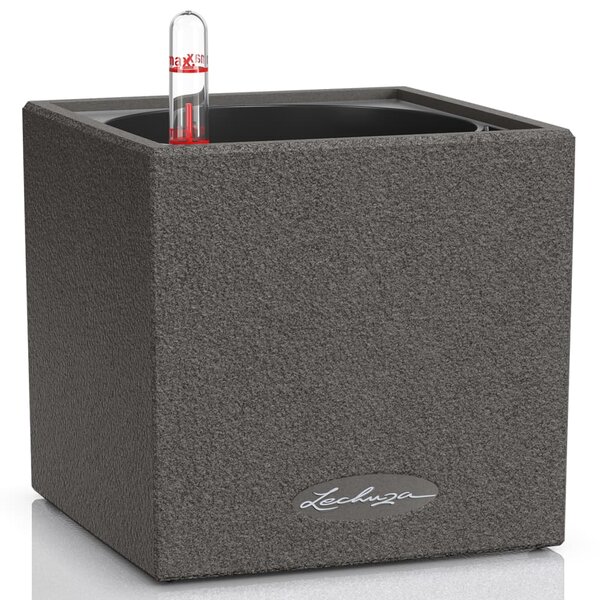 Lechuza jardinière de table canto stone 14 all-in-one noir graphite