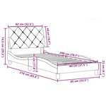 vidaXL Cadre de lit sans matelas crème 80x200 cm tissu