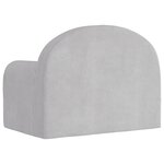 vidaXL Canapé-lit pour enfants gris clair peluche douce