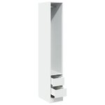 vidaXL Garde-robe Blanc 30x50x200 cm Bois d'ingénierie