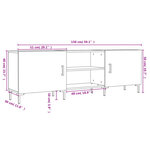 vidaXL Meuble TV chêne sonoma 150x30x50 cm bois d'ingénierie