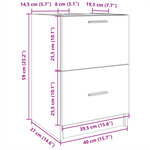 vidaXL Armoire d'évier gris béton 40x37x59 cm bois d'ingénierie
