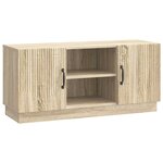 vidaXL Meuble TV Chêne Sonoma 102 x 34 5 x 47 cm Bois d'ingénierie