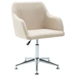 vidaXL Chaises pivotantes à manger lot de 2 crème tissu