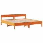 vidaXL Cadre de lit sans matelas cire marron 200x200cm bois pin massif