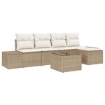 vidaXL Ensemble de canapé de jardin avec coussin 6 Pièces Beige et crème