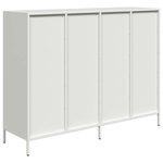 vidaXL Buffet blanc 135x39x103 5 cm acier laminé à froid