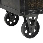 vidaXL Banc de rangement Bois massif et similicuir 80 5x41x50 cm