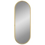vidaXL Miroir mural Doré 40x15 cm Ovale