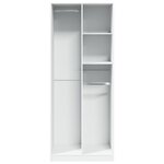 vidaXL Garde-robe blanc 80x50x200 cm bois d'ingénierie